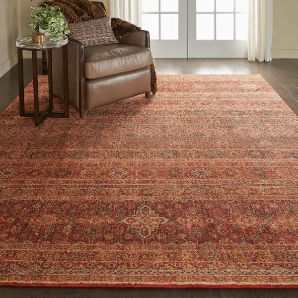Nourison Vintage Tradition VGT03 Brick Area Rug, 7&10x22 x 9&10x22
