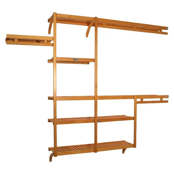 John Louis Home Standard Shelving System for 6-10 Closets - Honey Maple