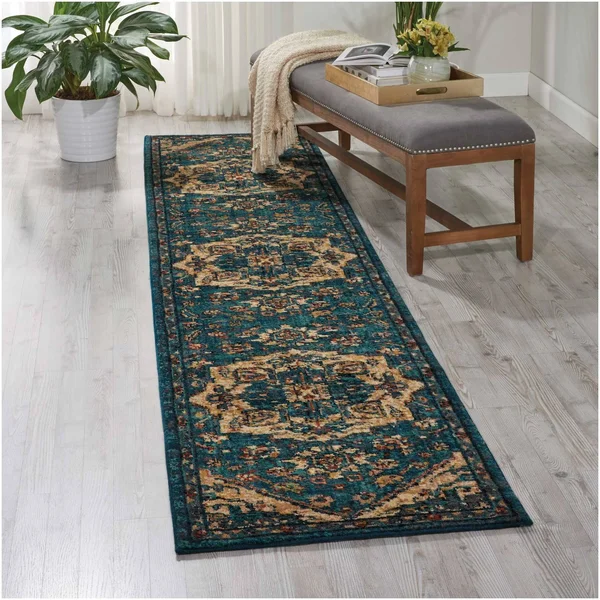 Nourison 2020 NR206 Area Rug, Teal, 2&3x22 x 11&