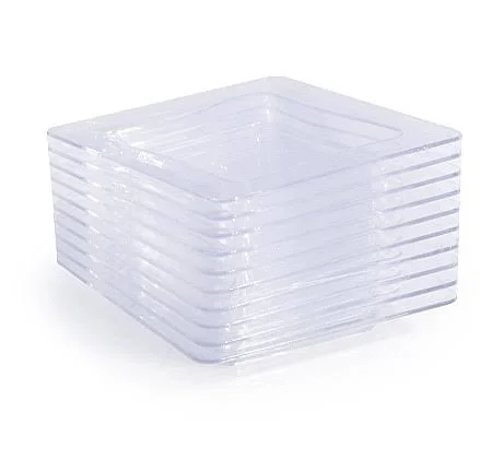 Fineline Settings 6200-cl, 3x3-inch Clear Plastic Tiny Trays, 200/cs