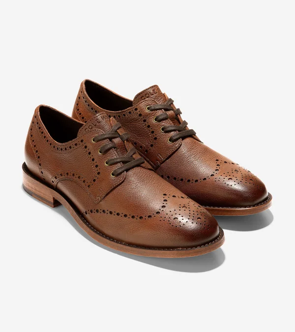 Cole Haan Feathercraft Grand Blucher Oxford, Men's, Dark Brown, Size 11.5, Oxfords, Wingtip