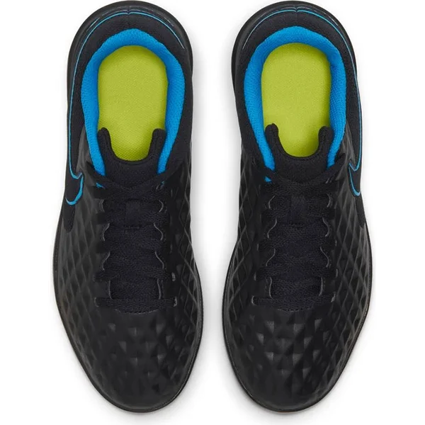 Nike Kids& Tiempo Legend 8 Club Indoor Soccer Shoes, Black