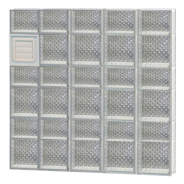 REDI2SET Diamond Pattern Frameless Replacement Glass Block Window (Rough Opening: 40-in x 42-in; Actual: 38.75-in x 40.5-in) D40