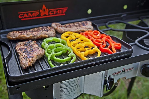 Camp Chef Cgg16b Pre-Seasoned Reversible Cast Iron Grill/Griddle 1 Unit - 14" x 16"