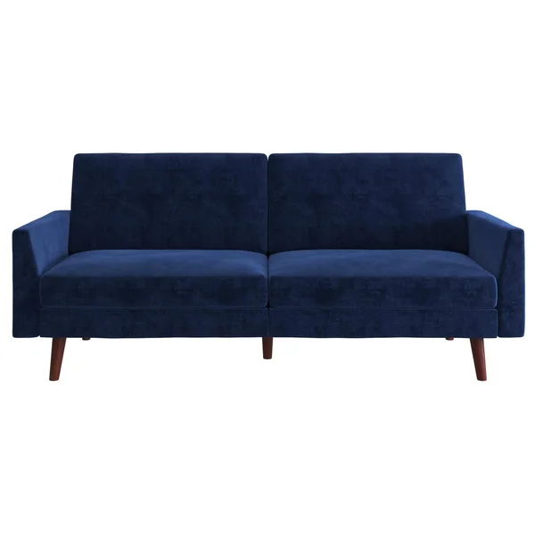 Avenue Greene Jocelyn Coil Futon (Blue - velvet)