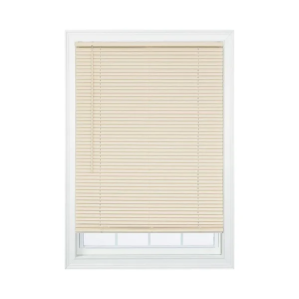 Cordless 1 inch Duplex Room Darkening Mini Blind - 49 in. W x 64 in. L, Ivory, Multiple Sizes, Size: 49 inch W x 64 inch Large