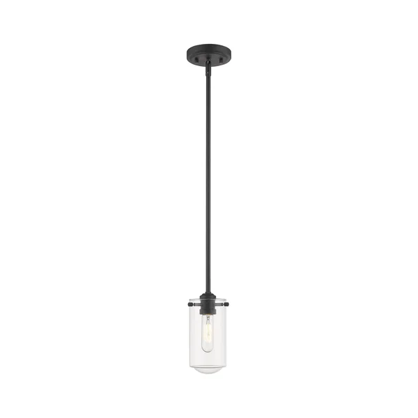Z-Lite 471MP-MB Delaney 1 Light Mini Pendant in Matte Black