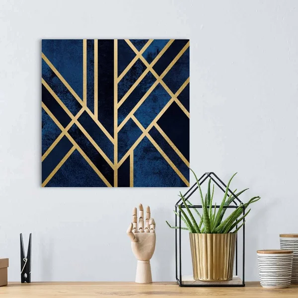 Art Deco Midnight - Canvas Wall Art, 16x16, Great Big Canvas