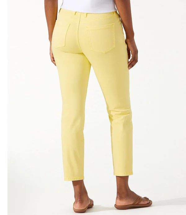 Tommy Bahama Boracay Beach Cotton-Blend Stretch Sateen Hi-Rise Ankle Jeans, Womens, 10, Amaranth