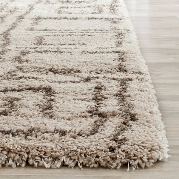 Safavieh Belize Shag SGB487D Taupe - Grey Rug 2&3x22 x 9& Runner