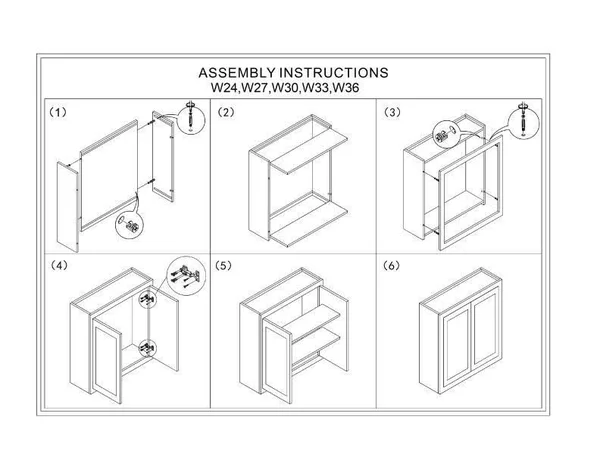 RTA Wholesalers 24 inch Wide 30 inch Tall 14 inch Deep Kitchen Cabinet Snow White Inset Shaker - Double Door - Unassembled