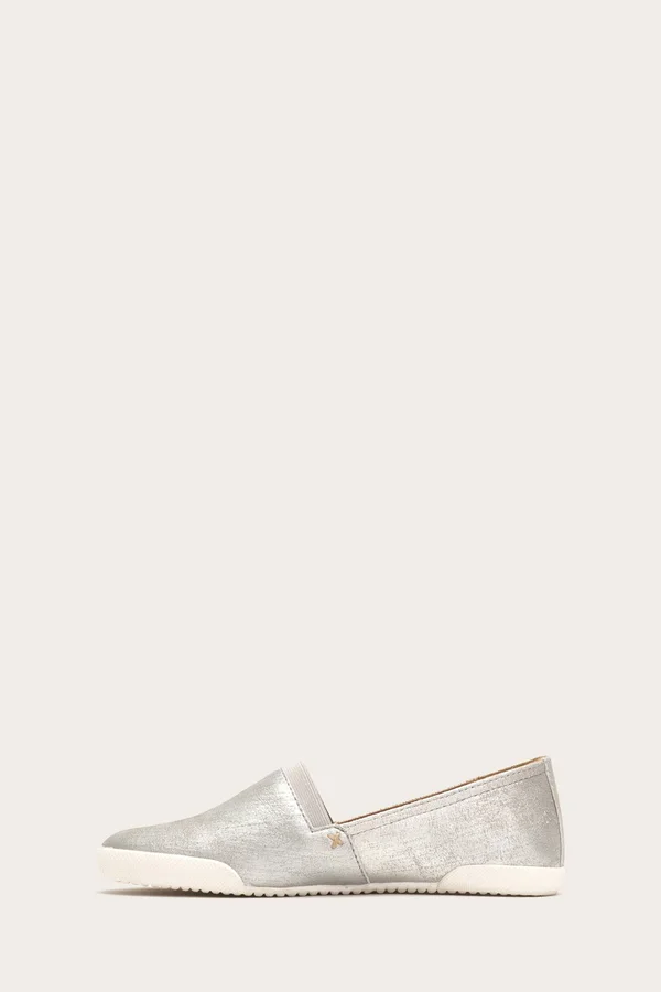 Frye Silver Melanie Slip on Sneakers