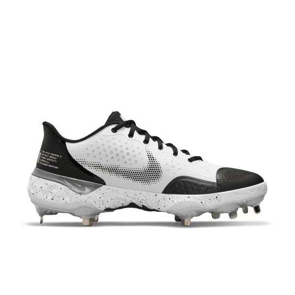 Nike Men's Alpha Huarache Elite 3 Metal Baseball Cleats - White