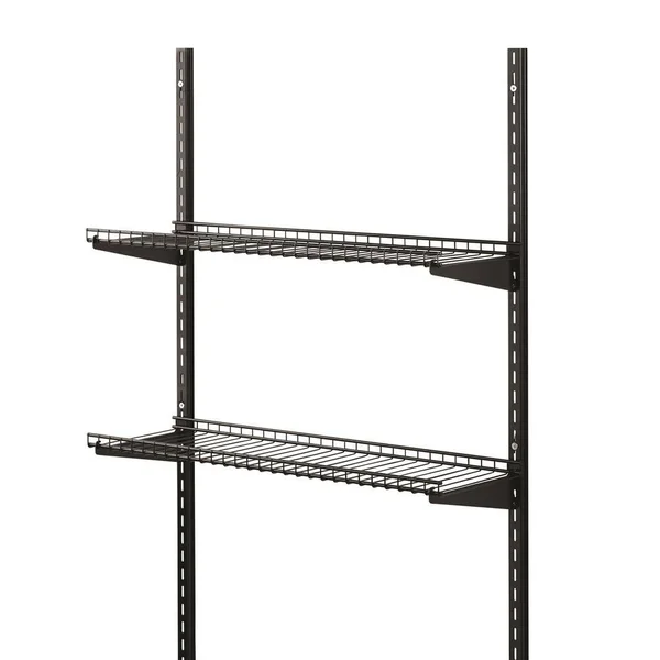 Rubbermaid Large Upright Utility Storage Shed Shelving w/ Installation Hardware