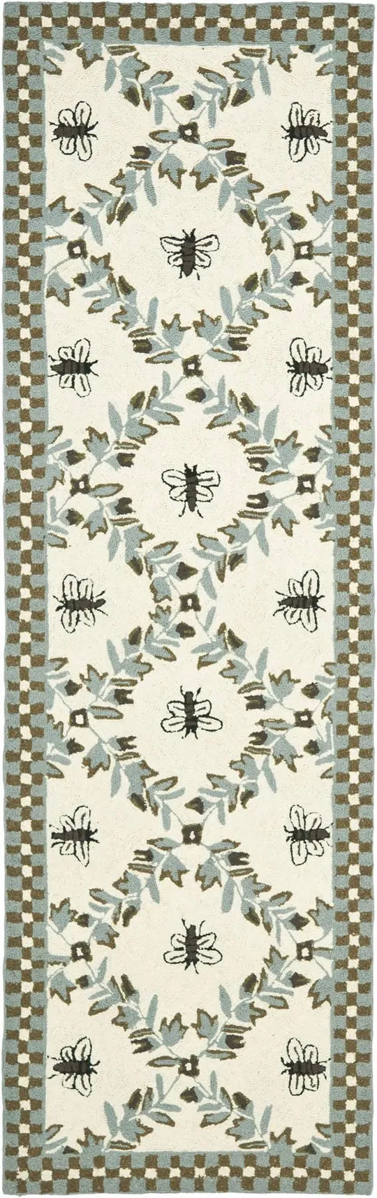 Safavieh Chelsea HK55G 3&9x22 x 5&9x22 Ivory, Blue Area Rug
