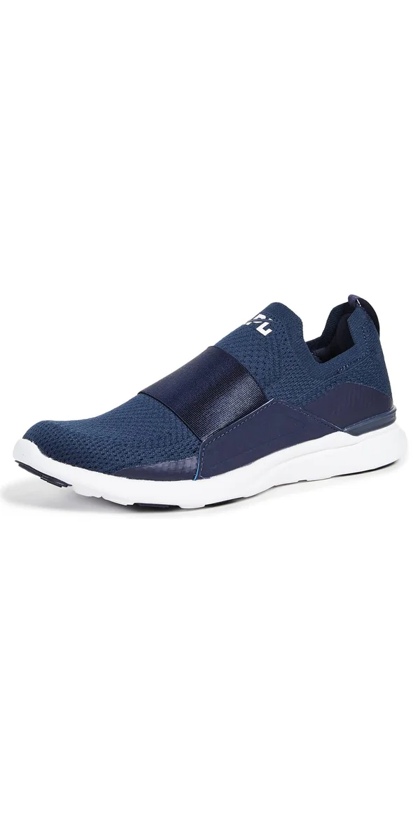 APL Women's Techloom Bliss Navy/White Shoes in Size 7.5 - Athletic Propulsion Labs
