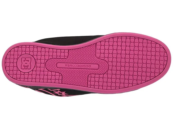 Women's DC Court Graffik Skate Shoes in Black/Pink Size 8.5 Medium