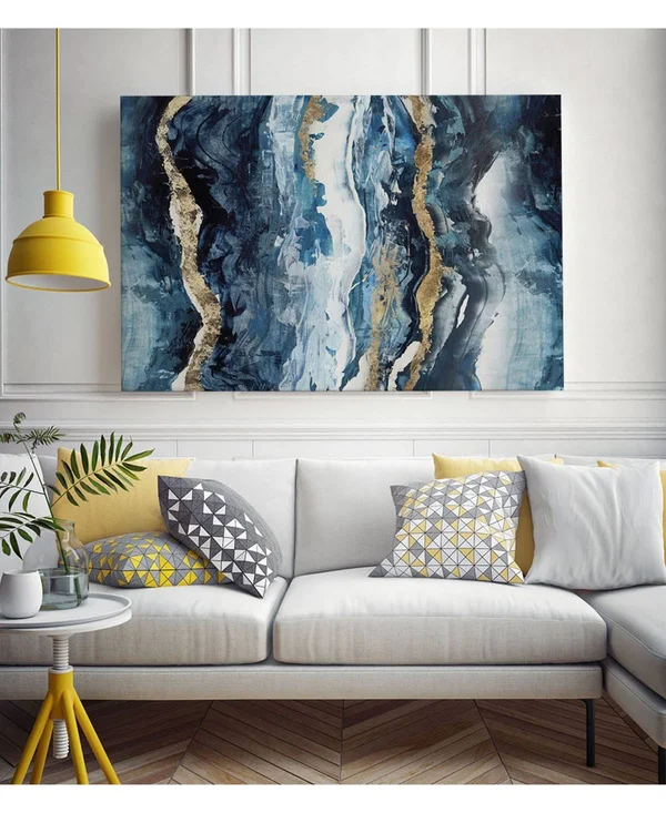 CLICART 16 in. x 20 in. Effectus I by Isabelle Z Wall Art, Blue/ White