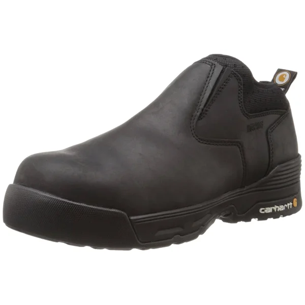 Carhartt Men's 4-Inch Force Waterproof Slip on Boots - Black