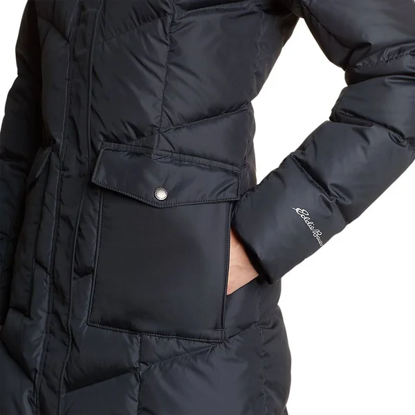 Eddie Bauer Plus Size Women's Winter Coat Lodge Cascadian Down Parka Puffer Jacket - Black - 3X