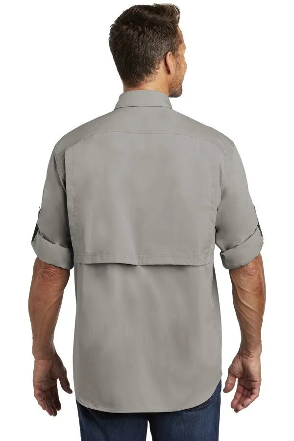Carhartt Force Ridgefield Solid Long Sleeve Shirt, Men's Asphalt