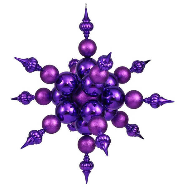 Vickerman 39x22 Shiny Radical Snowflake, Purple