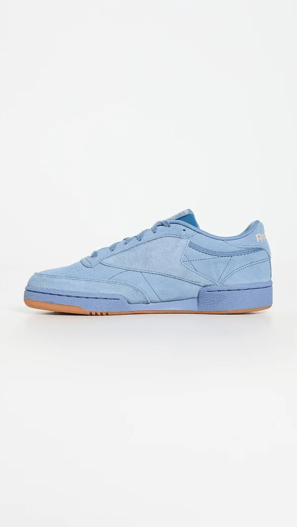 Reebok Club C 85 Blue Slate/Modern Beige/Gum Men's Shoes, Light Blue, Size: 10.5, Leather