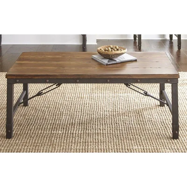 Bowery Hill Coffee Table in Antiqued Honey Brown - BH-4752-1509687