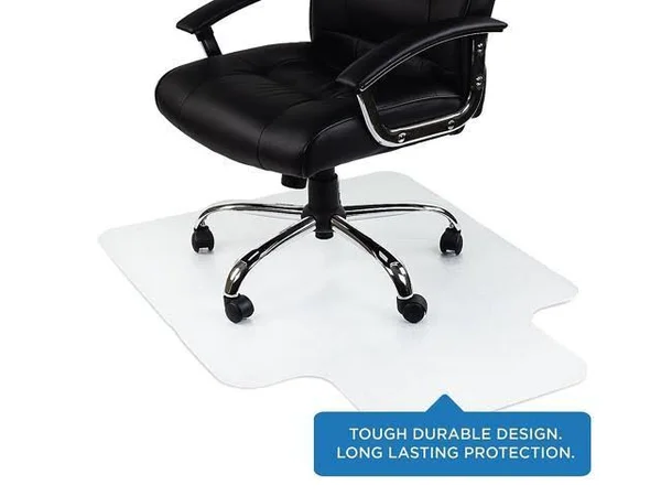 Mount-It! Clear Chair Mat for Carpet, Studded Office Chair Floor Protector, Use in Home or Office, 47? x 35.5?