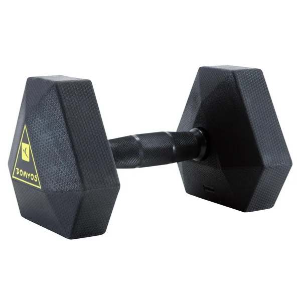 Domyos Weight Training Hex Dumbbell - 22 lbs in Black