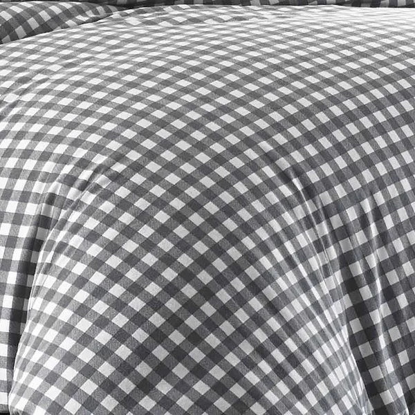 Eddie Bauer Preston Flannel Duvet Cover Set - Grey, King