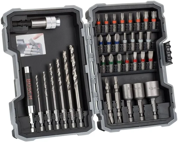 Bosch 2607017328 Drill and Screwdriver Bit Set - Grey
