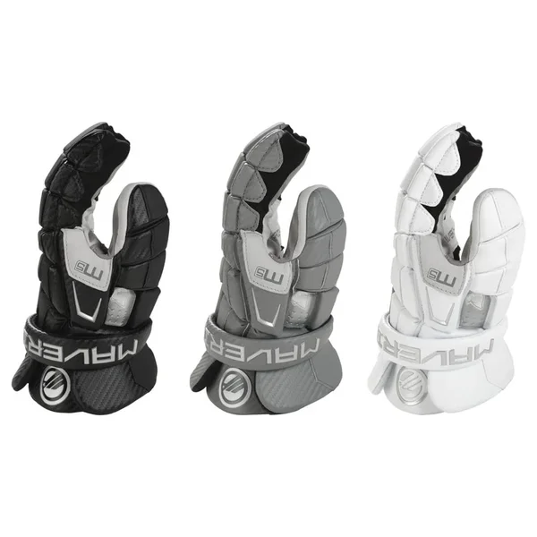Maverik M5 Glove Lacrosse Gloves - Grey - Size: Small