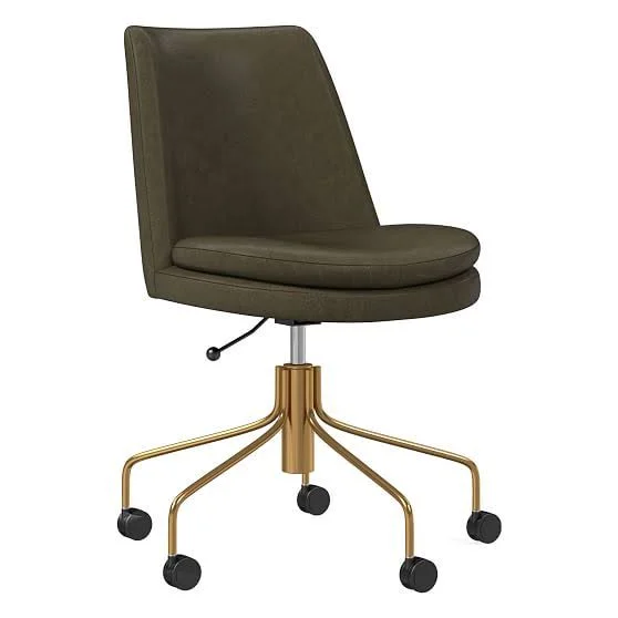 We Finley Office Chair Gunmetal Office Chair Bowie Sierra Leather Fog