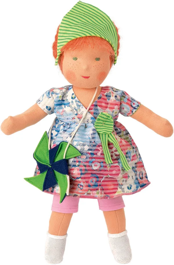 Kathe Kruse Waldorf Nele Baby Doll with Red Hair - 15x22