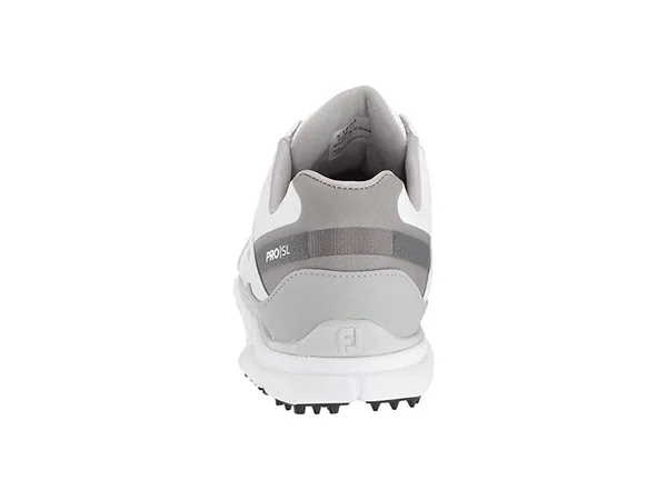 FootJoy Men's Pro|SL Spikeless Golf Shoes Size 7.5, White/Gray