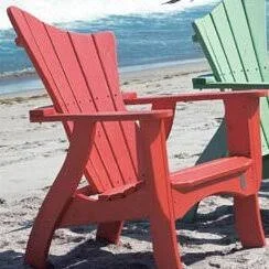 Wave Wood Adirondack Chair Uwharrie Chair Color: Hunter Wash, Style: Left-Side Facing