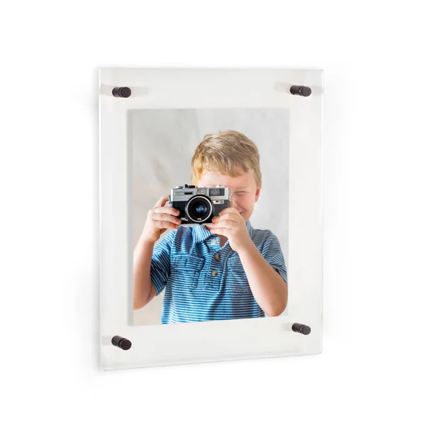 Acrylic Floating Frame for Pictures Up to 9x32 Inches (Full Frame Is 13x36 ) with 19x25mm Black Acrylic Standoff. USA Made. by A