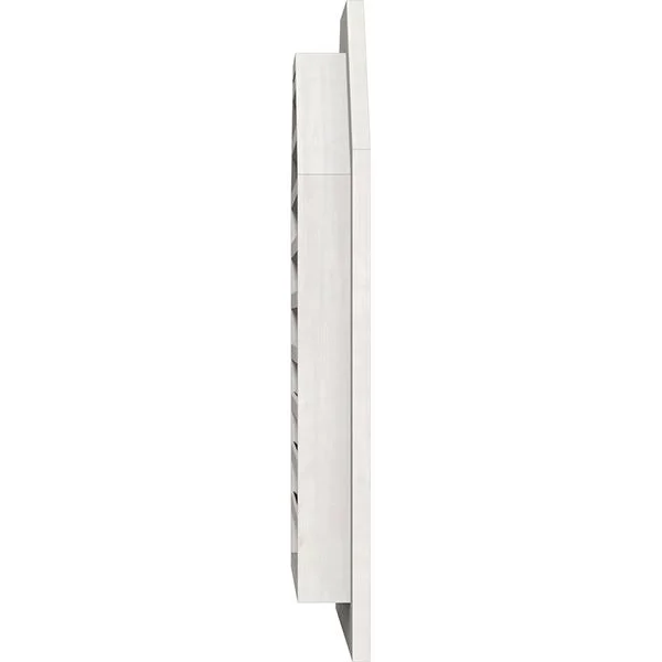 Ekena Millwork GVWOT36X2401SFPPI 36x22W x 24x22H Octagonal Top Gable Vent (41x22W x 29x22H Frame Size): Primed - Functional, Smoo