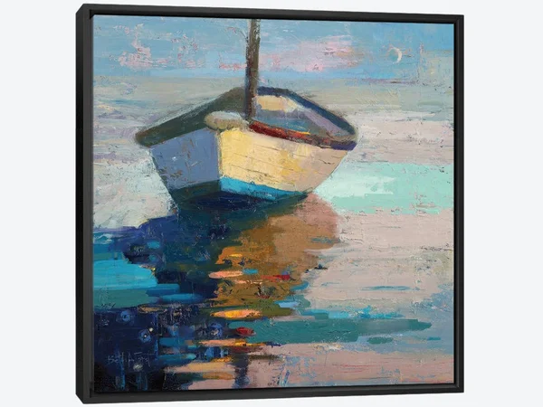 Framed Canvas Art - LAP - LAP, Nap, Nap by Beth A. Forst ( transportation > by Water > Boats art)
