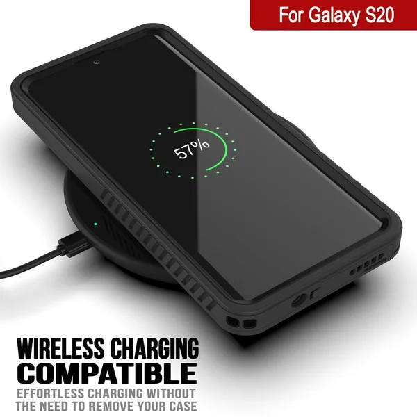 Punkcase Galaxy S20 Water/Shockproof [Extreme Series] with Screen Protector Case [Black] - Black