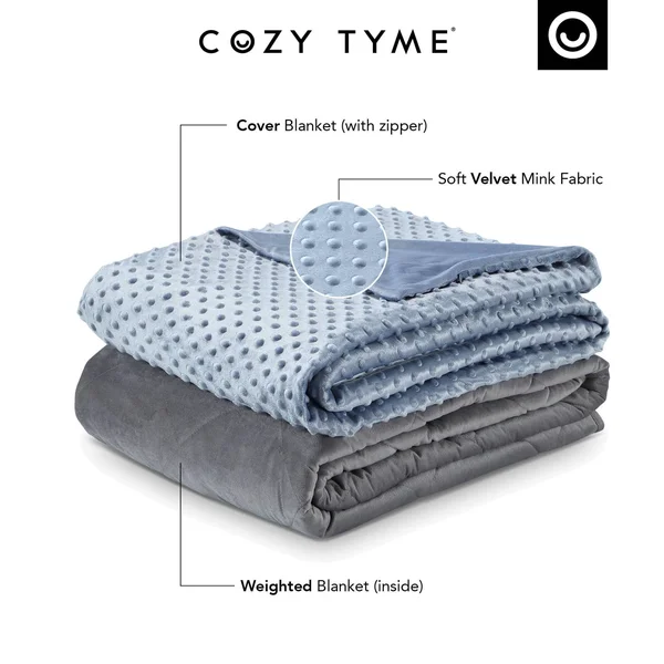 Wesley Weighted Blanket Light Blue - 41x22x60x22 6 lbs