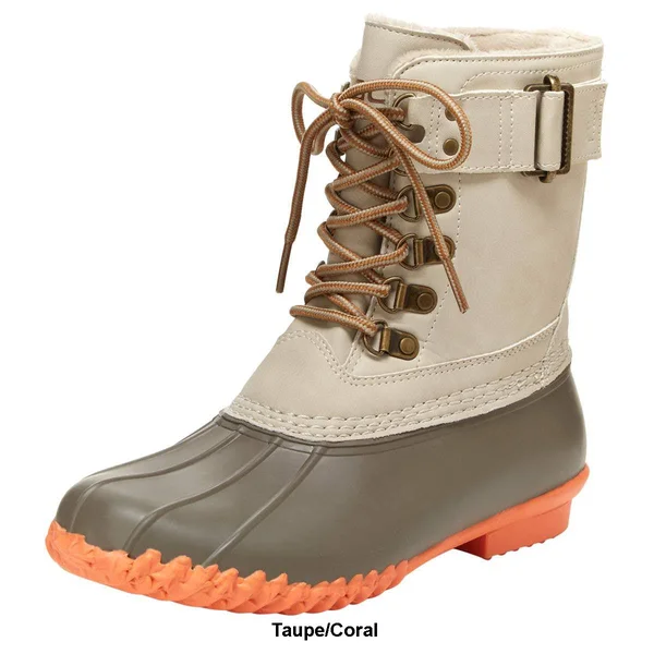 JBU by Jambu Women's Calgary Duck Boot - Grey Felt/Brown 7.5