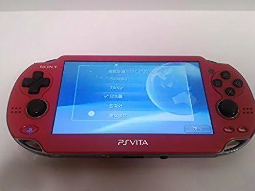 PlayStation PS Vita Console Wi-Fi Model Red PCH-1000 ZA03 Japan used