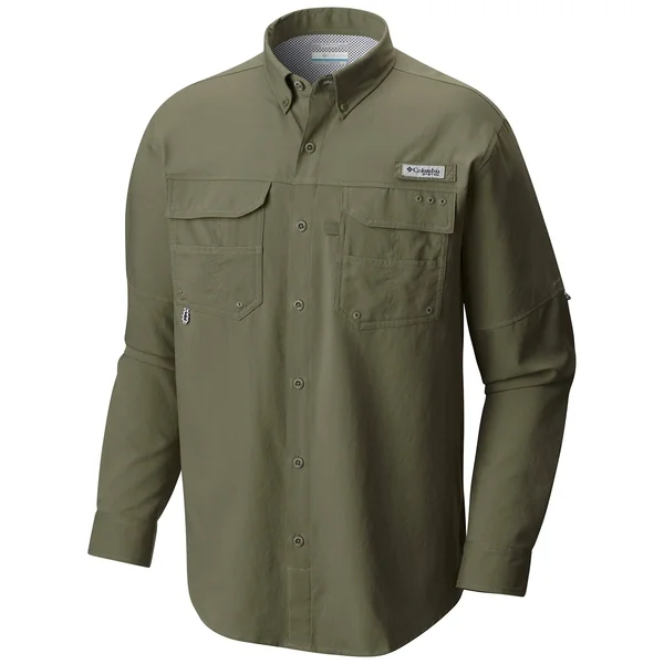 Columbia Men's PFG Blood and Guts III Long Sleeve Woven Shirt Pond