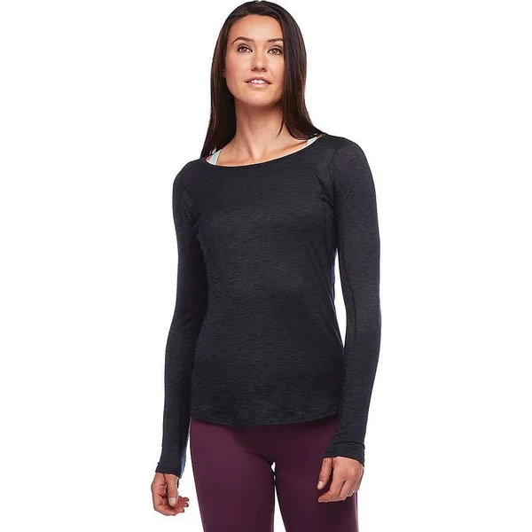 Black Diamond Women's Rhythm LS Tee - Medium - Fjord Blue