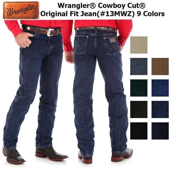 Wrangler Men's Cowboy Cut Original Fit Jeans - Dark Stone DD - 42x30