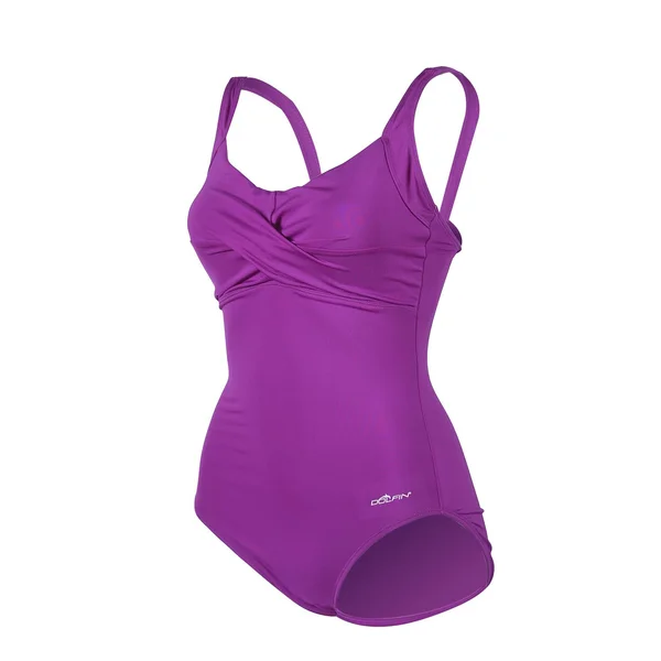 Dolfin Women's Aquashape Drape Front One Piece Purple 20