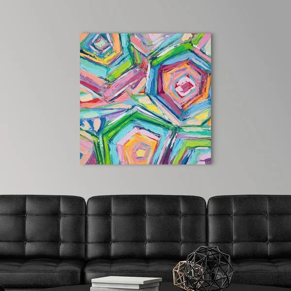 Beach Umbrellas - Canvas Wall Art, 30x30, Great Big Canvas