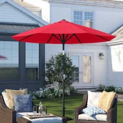 Jerome Market Umbrella Freeport Park Fabric: Red